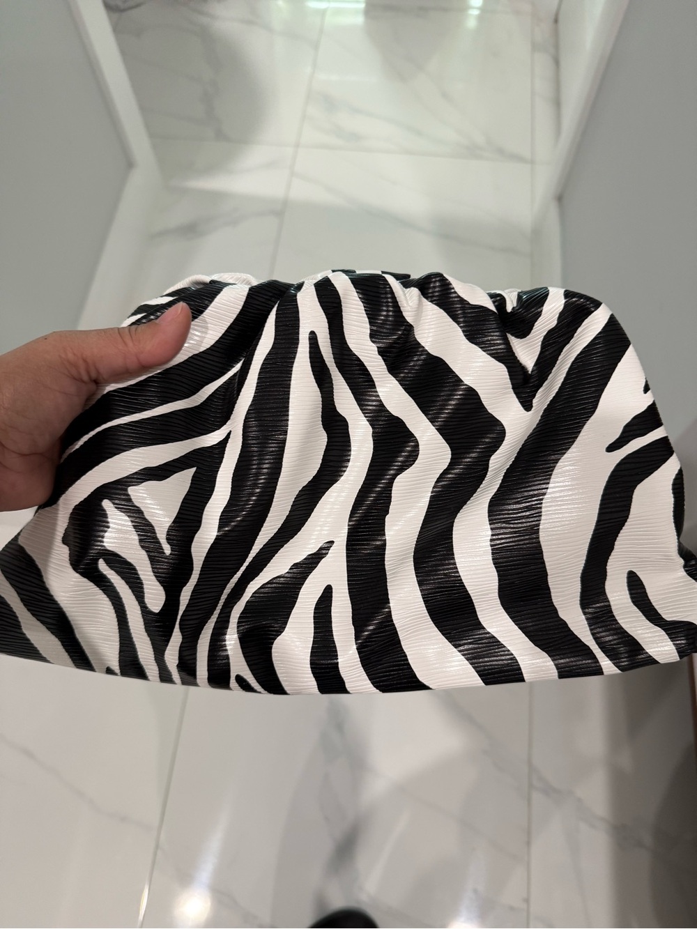 Zebra Print Mini Skirt - Black & White